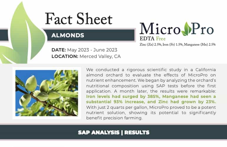 Nutrient study - Micropro almonds